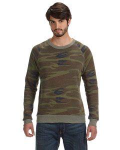 Alternative Men's Eco Fleece Triblend Champ Fashion Crew Sweatshirt