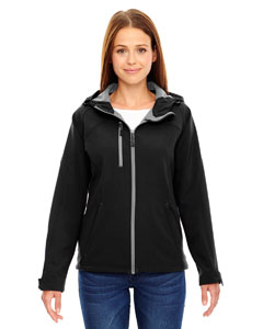 Ash City - North End Ladies' Prospect Two-Layer Fleece Bonded Soft Shell Hooded Jacket