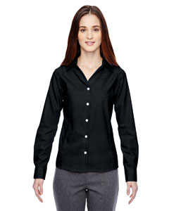 Ash City - North End Sport Blue Ladies' Precise Wrinkle-Free Two-Ply 80's Cotton Dobby Taped Shirt