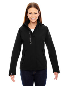 Ash City - North End Sport Red Ladies' Axis Soft Shell Jacket with Print Graphic Accents