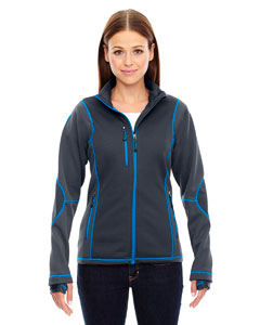 Ash City - North End Sport Red Ladies' Pulse Textured Bonded Fleece Jacket with Print