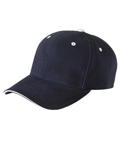 Yupoong Brushed Cotton Twill 6-Panel Mid-Profile Sandwich Cap